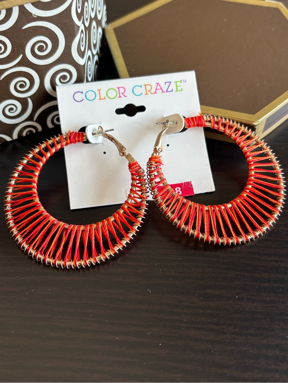 Two-tone Wrapped Statement Hoop Earrings